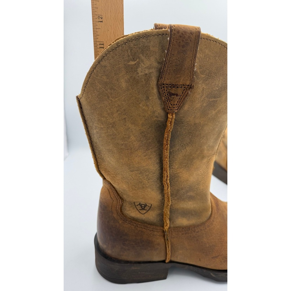 Ariat Rambler Western Boots Mens 9.5 EE Brown Distressed Square Toe - Picture 8 of 10